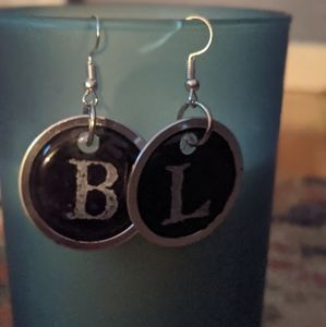 Typewriter Key Earrings